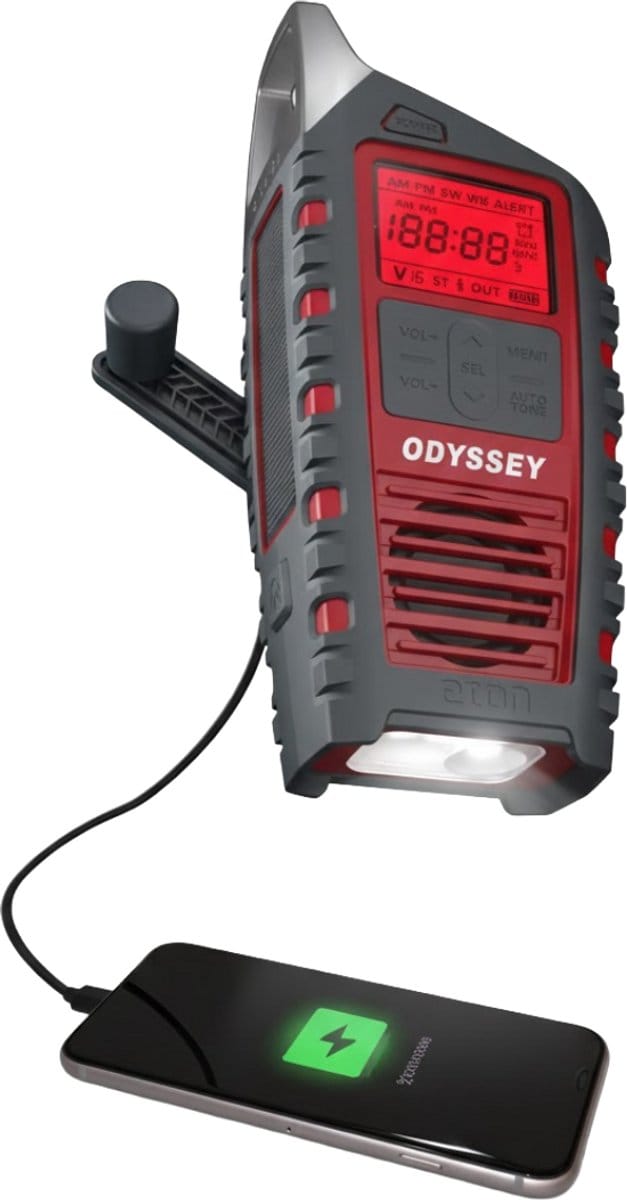 Eton Odyssey DAB+ Noodradio opwindbaar - solar techniek - noodpakket - bluetooth - noodverlichting