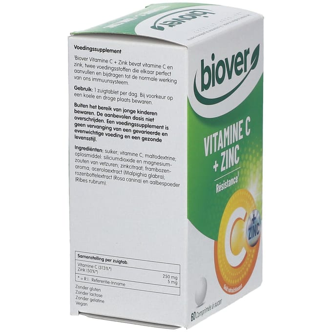 Biover Vitamine C + Zink 60 Tabletten