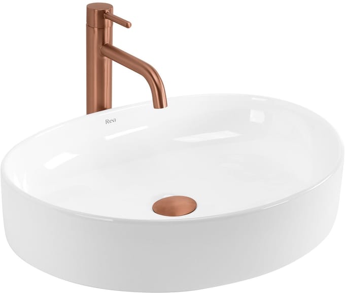 Rea Joana 50 - Opzetwastafel - Wit - 50X38X12,5Cm