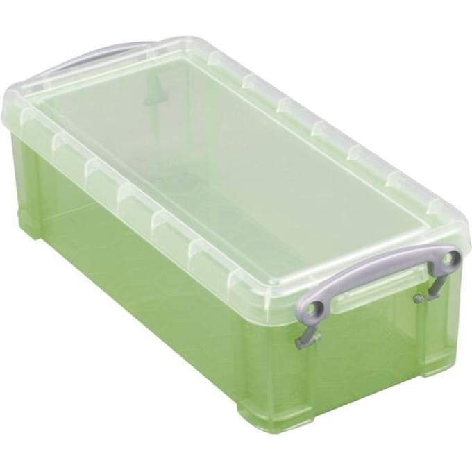 Really Useful Box 9 liter transparant groen