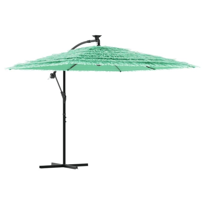 vidaXL - Parasol - met - stalen - paal - 246x246x230 - cm - groen