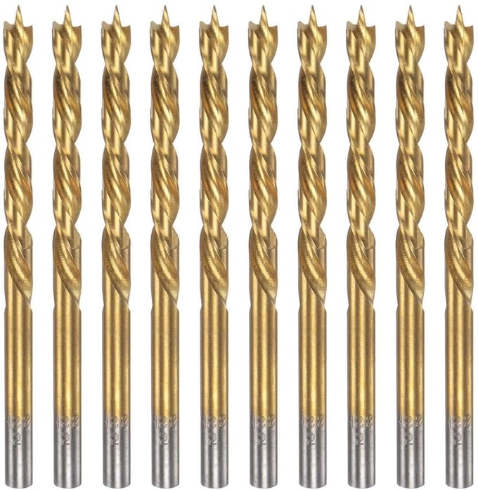 Solidchoice - Set van 10 Brad Point Boren met 5 mm Diameter voor Houtbewerking