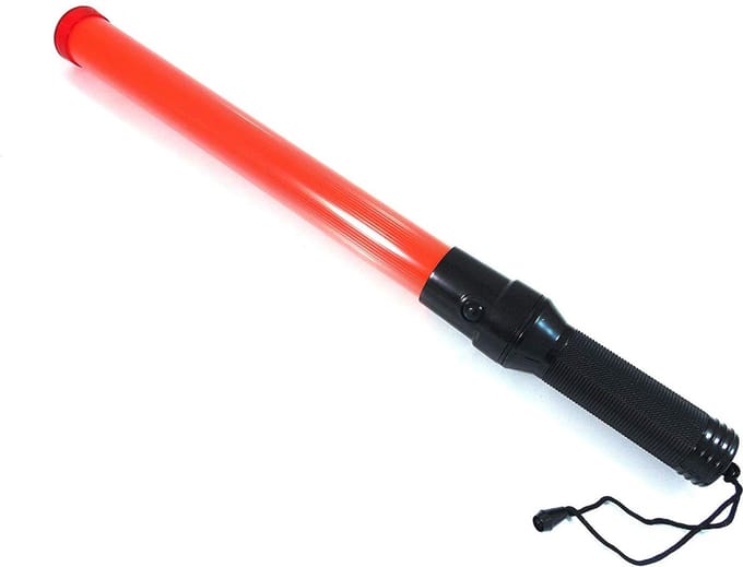Toortslamp -seingever - verkeersregelaar rood - D batterij