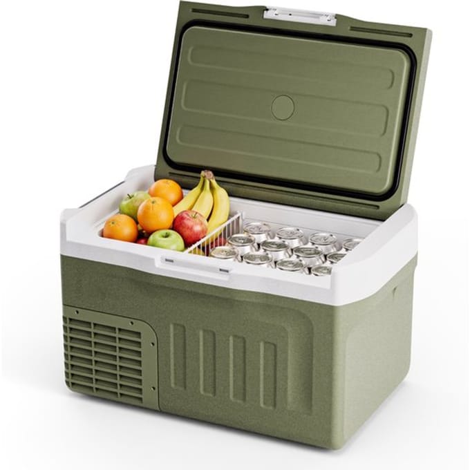 Auronic Elektrische Koelbox - Compressor - 21L - 12V en 240 volt - Camping Koelkast - Frigobox Auto - Groen