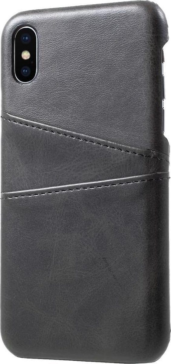 Casecentive Leren Wallet back case - Portemonnee hoesje - iPhone X / XS zwart