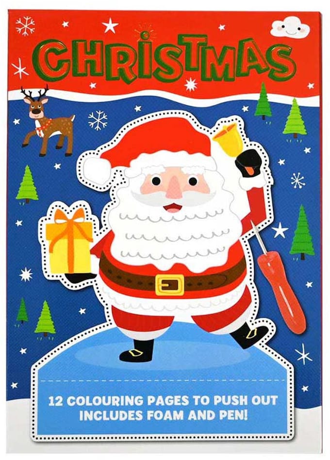 Prikblok Kerst - 12 Kleurplaten