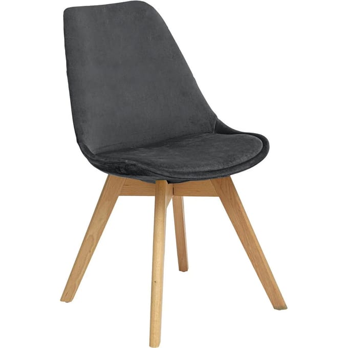 Eazy Living Velvet Eetkamerstoel Berenice Grijs