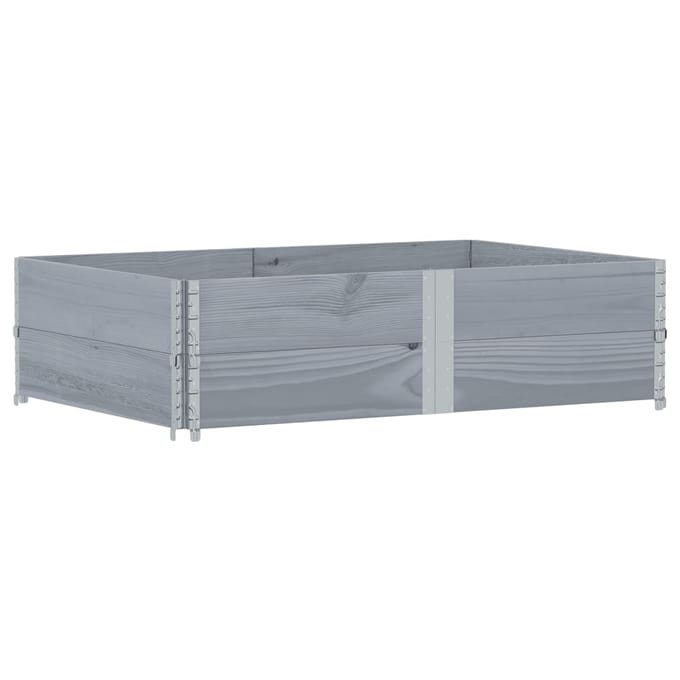vidaXL - Plantenbak - 150x100 - cm - massief - grenenhout - grijs