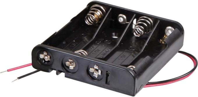 Batterijhouder AAA - Batterij Case - Elektronica Voeden - Bedraad Aansluiting - 4x Batterijen
