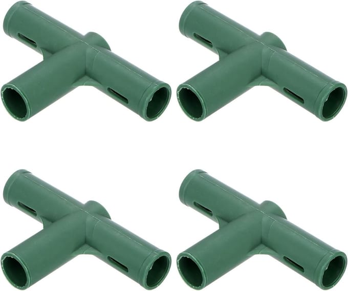 Kasframe Connectoren - Buis Fittingen - Tuin Constructie - 3-Weg Plat Ontwerp - 19 mm Buis - Groen
