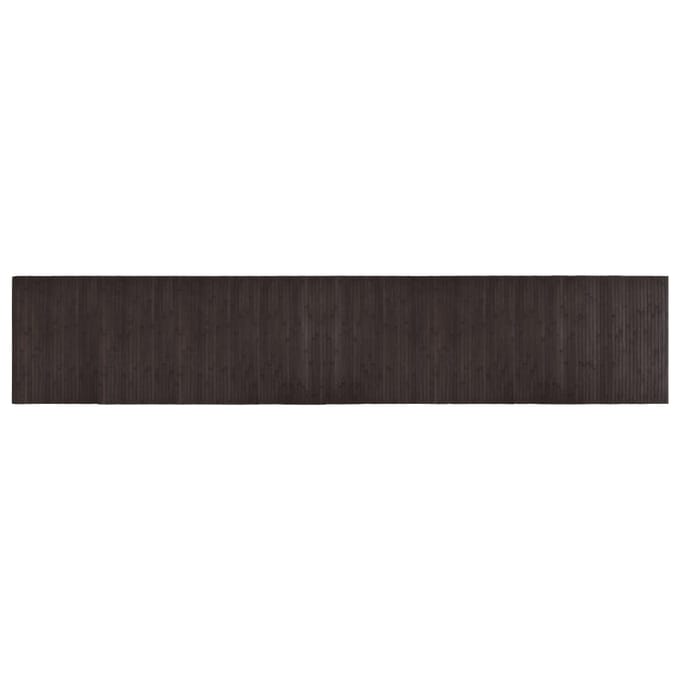 vidaXL - Vloerkleed - rechthoekig - 60x300 - cm - bamboe - donkerbruin