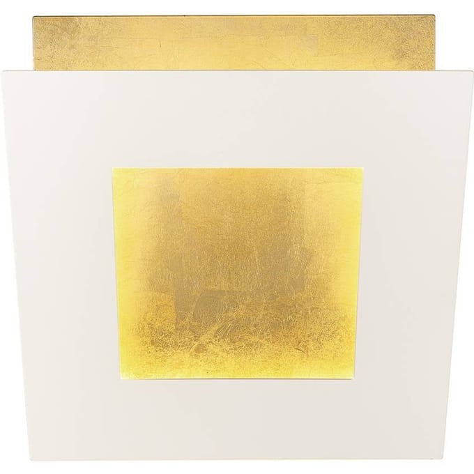 Mantra Iluminación LED wandlamp Dalia, wit/goud, 18 x 18 cm, aluminium