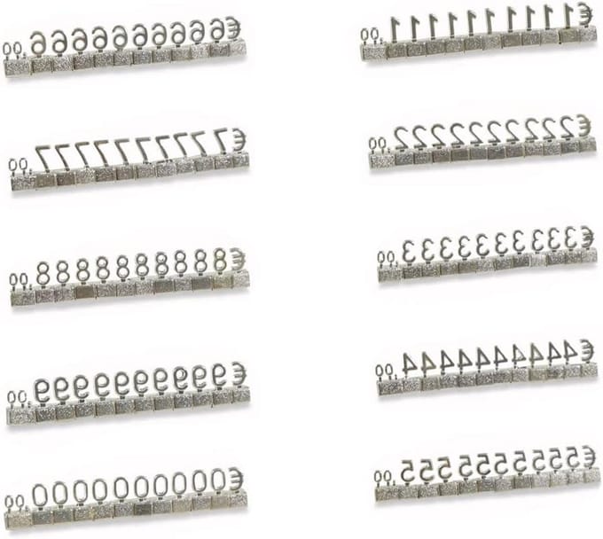 Prijspresentatie Dobbelstenen - Prijslabels - Winkel Display - Verstelbaar Metaal - 10 Stuks - Zilver
