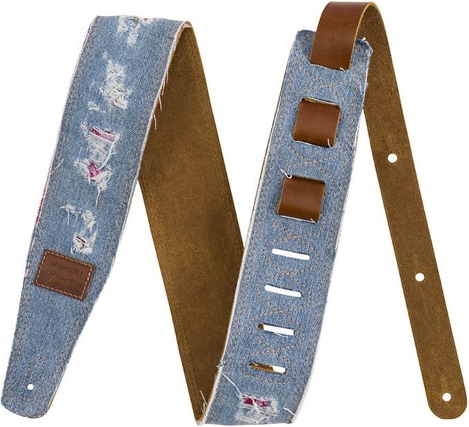Fender 990638011 Wrangler gescheurde denim band, indigo