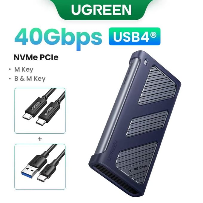 UGREEN USB4 harde schijf behuizing 40Gbps compatibel met Thunderbolt 3/4 M.2 NVMe draagbare harde schijf behuizing geschikt voor Apple computers