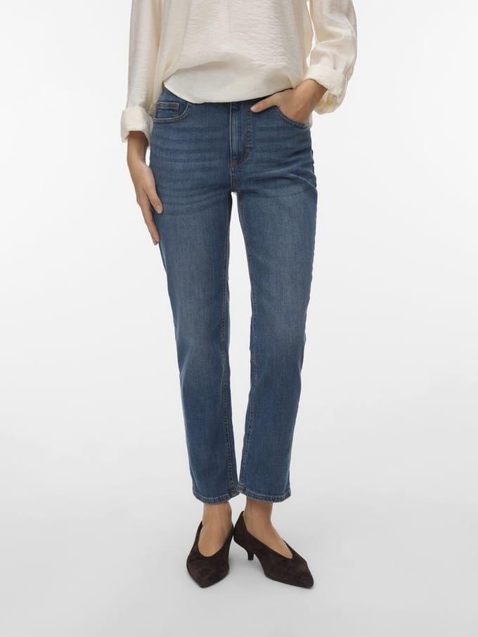 VERO MODA - VMROSIE MR SLIM ANK J RA3047 GA NOO - 10342051 - Dark Blue Denim