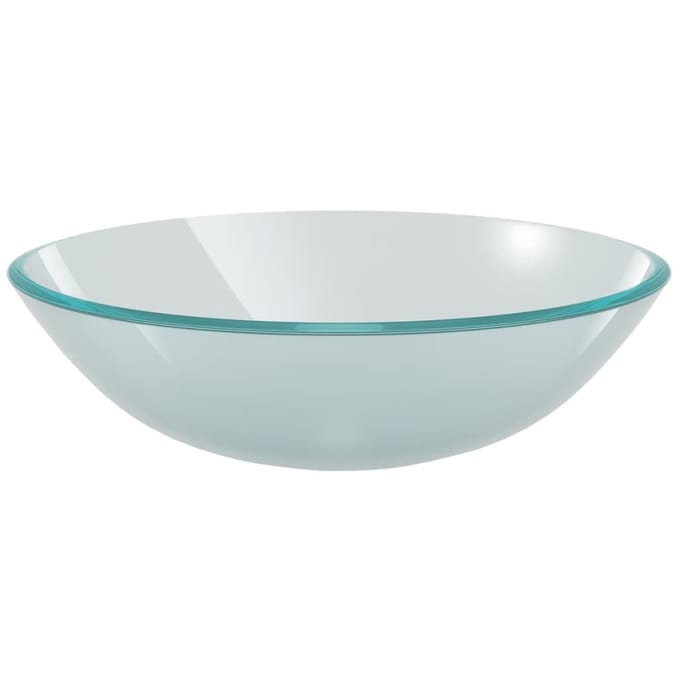 vidaXL - Wasbak - gehard - glas - 42 - cm - matglas