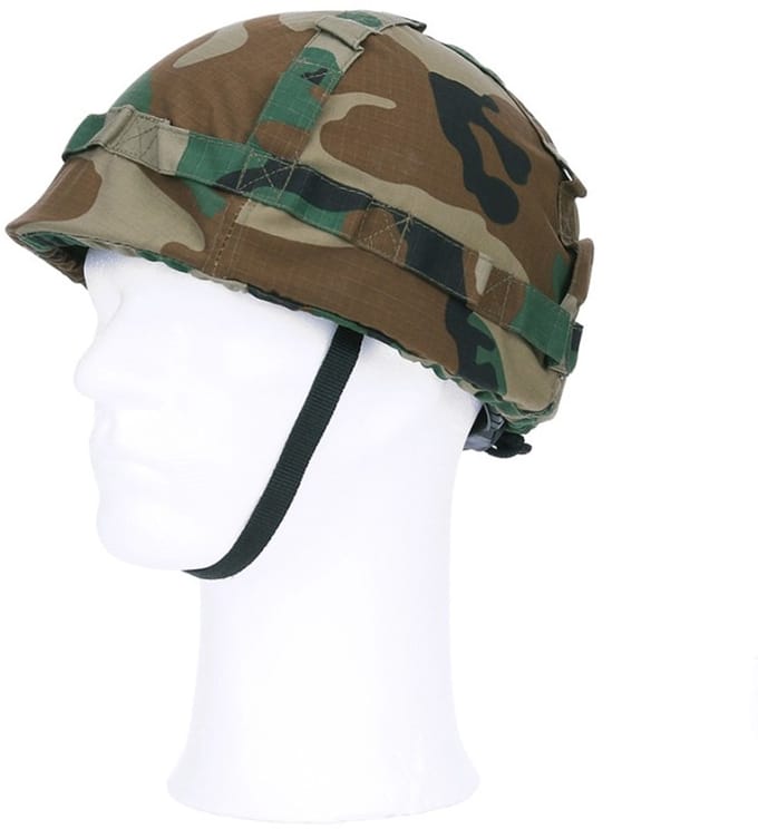 Leger Helm Camouflage - Woodland - One Size Verstelbaar - Volwassen
