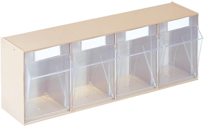 Lockweiler transparant magazijn H 207 x B 600 x D 172 mm beige - 1500482
