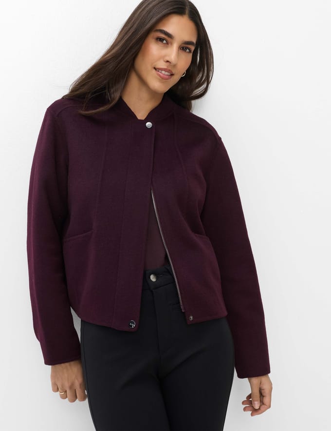 Brax Dames Jas  Style HAZEL blackberry violet, donkerpaars, maat 38
