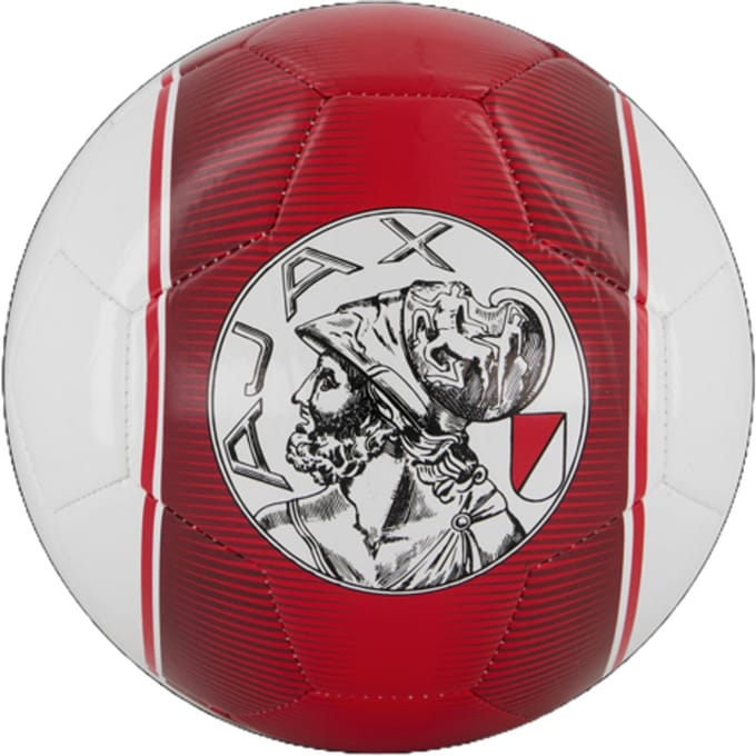 Ajax-minibal wit/rood/wit