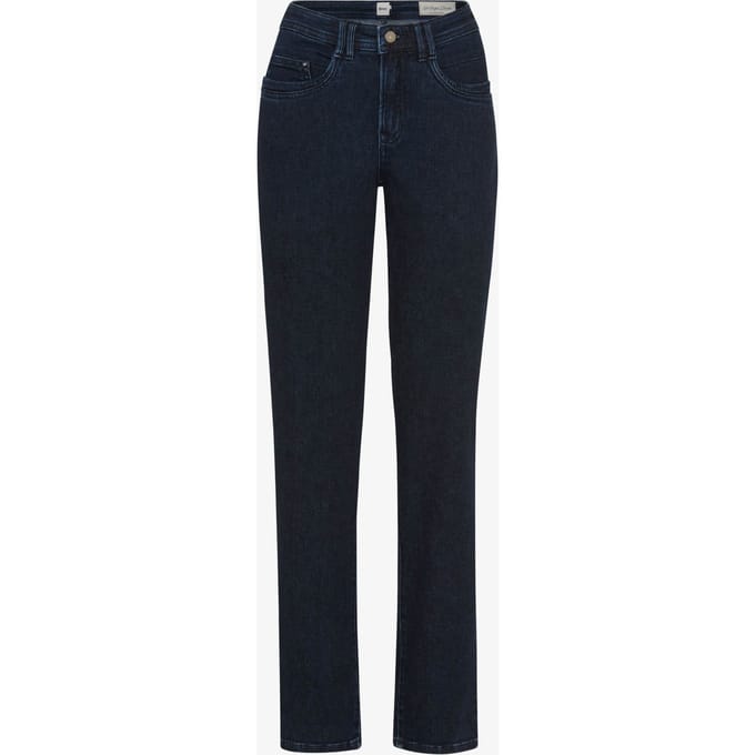 Brax Dames Jeans  Style CAROLA CLEAN DARK BLUE, denim donkerblauw, maat 36