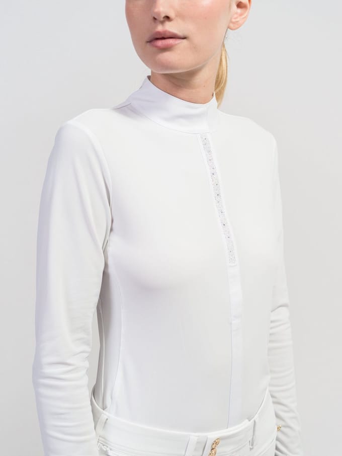 Samshield Julia Crystal Leaf Long Sleeve Women Shirt L Wit