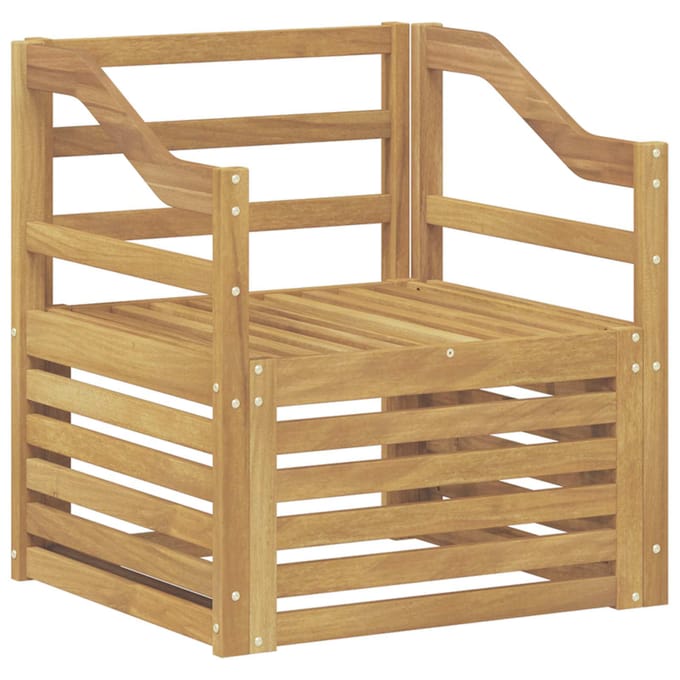 vidaXL - Buiten - bank - set - Massief - Acacia - Hout - Wit