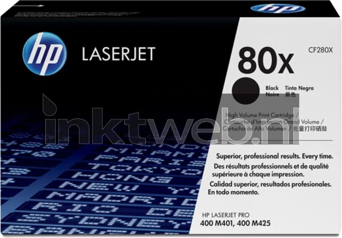 HP 80X zwart (Origineel Hoge Capaciteit)