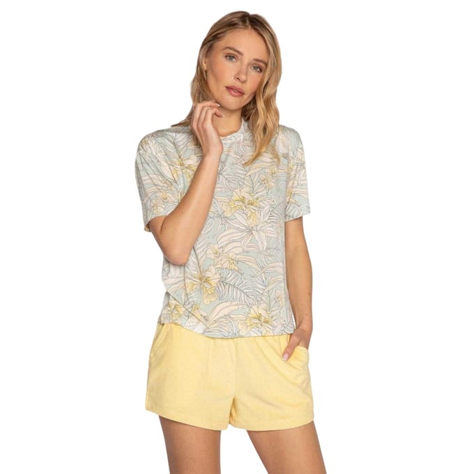 PJ Salvage Dames/Dames Tropisch T-Shirt (Munt)