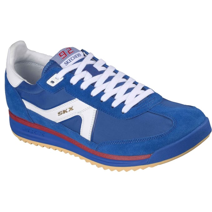 Skechers SKX 92 Spective Leer Heren Blauwe/Multi Sneakers