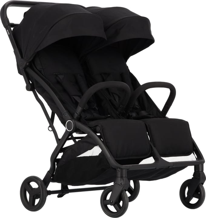 Puck Tweelingbuggy Compact - Nicky - Zwart