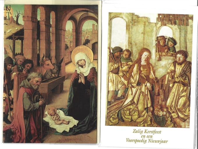 Kerstkaarten Prettige Kerstdagen Gelukkig Nieuwjaar..Int. Tekst. Nr. 92