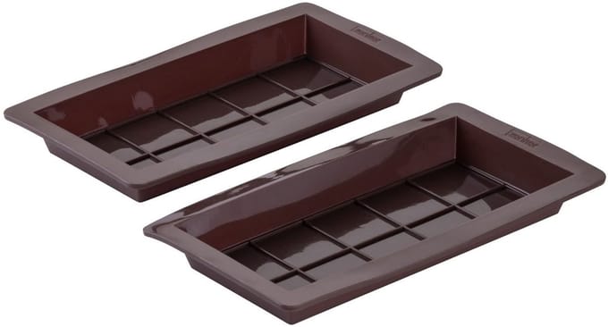 Twee chocolade tabletvormen van Dubai in silicone Zenker Special Creative