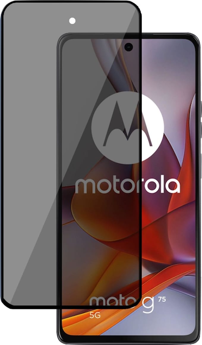 Privé Screenprotector geschikt voor Motorola Moto G75 5G Screenprotector - Privacy Beschermglas - Privacy Proteqt+