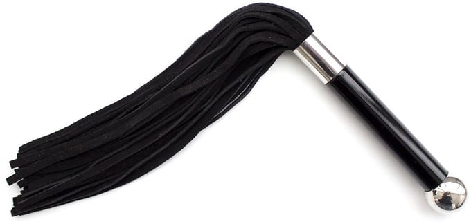 Kiotos Leather - Flogger Met Acryl Handvat - Zwart