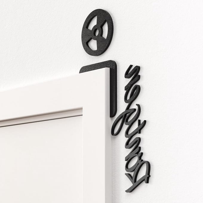 Deur Frame Bord - Praktijk Signering - Ruimte Markering - Zelfklevend - 22x17 cm - Zwart