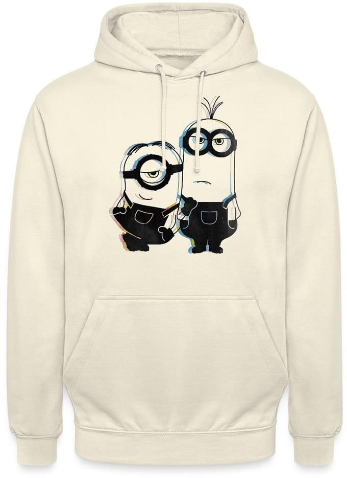 Minions Stuart En Kevin Glitch Hoodie Unisex