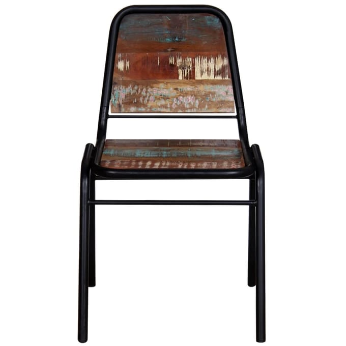 vidaXL - Eetkamerstoelen - 4 - st - massief - gerecycled - hout