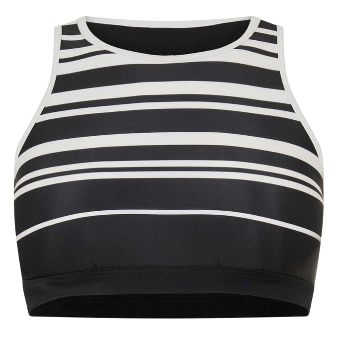 Zoggs Gestreepte crop-top voor dames (Zwart)