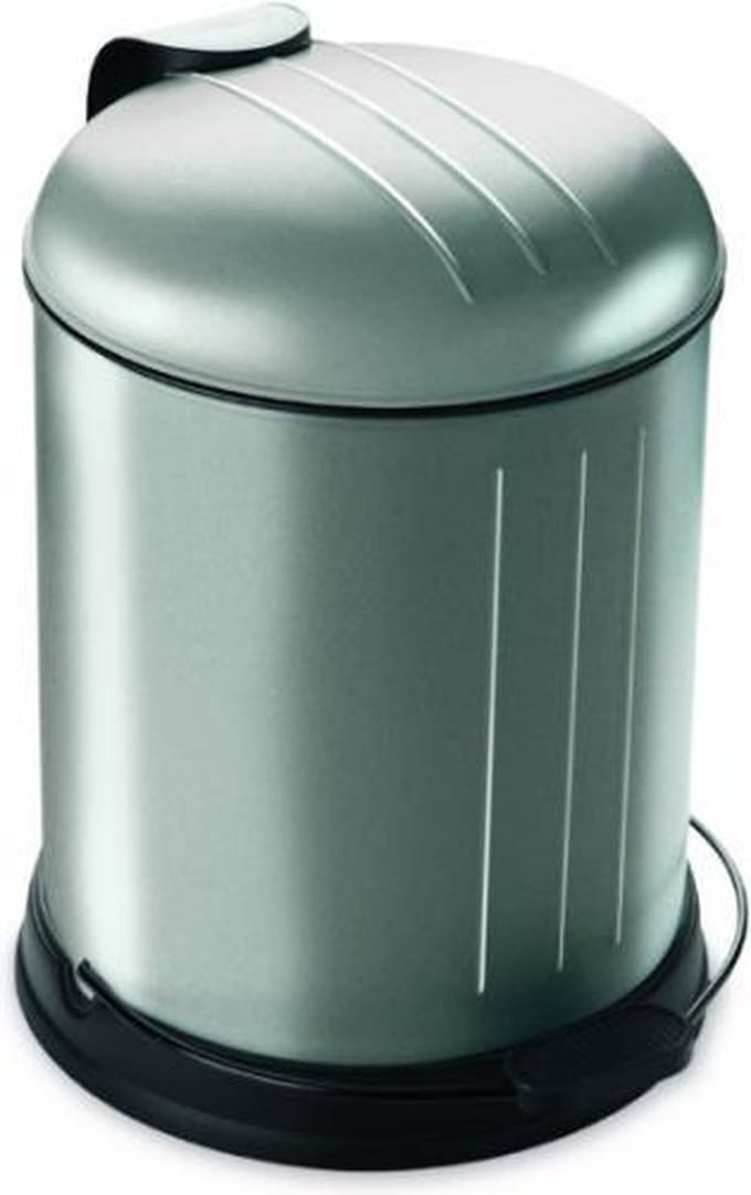 Rixx Pedaalemmer Met Zachtsluitend Deksel 5L - RVS - Fingerprint proof