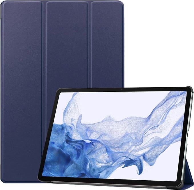 Just in Case tablet Hoes geschikt voor Samsung Galaxy Tab S8 Plus - TriFold Bookcase - Blauw