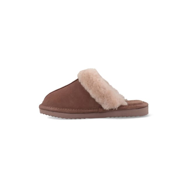 Warmbat Lismore Suede Dames Sloffen - Taupe - Maat 36