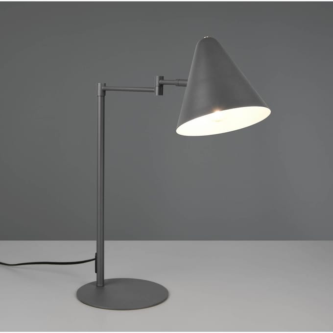 Trio Lighting Tafellamp Cosima, antraciet, hoogte 50 cm, metaal