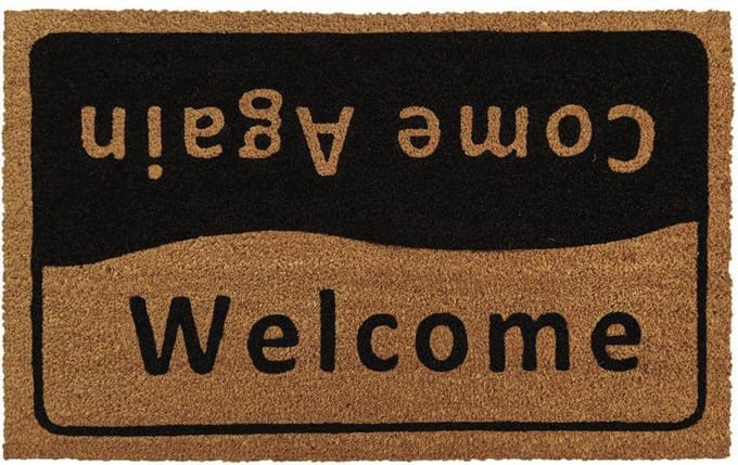 Kokosmat Welcome - Come Again - Deurmat 40x60 cm