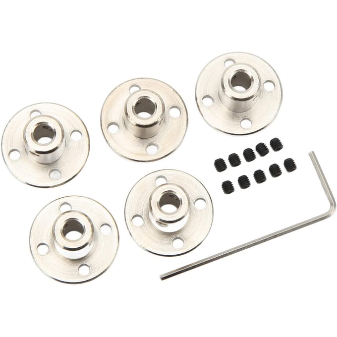 5 STKS RC Leidingschacht Koppeling 5 mm Binnendiameter Staal RC Flenskoppeling Connector voor Motor white