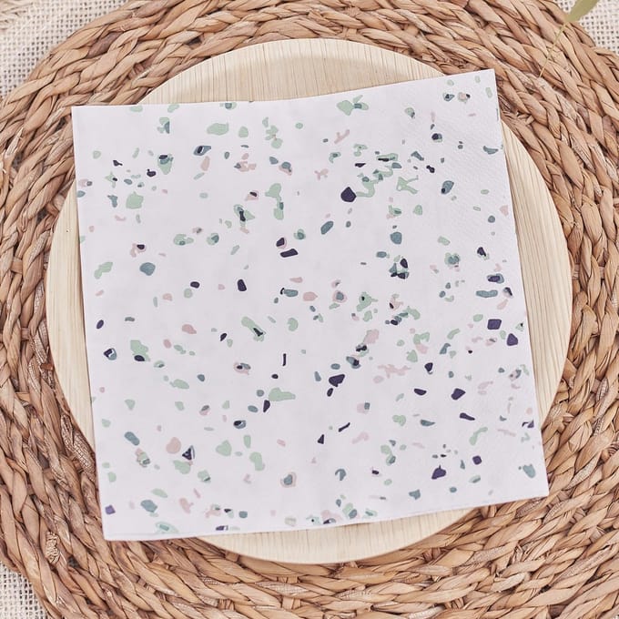 Ginger Ray - Servetten Terrazzo - 16 stuks