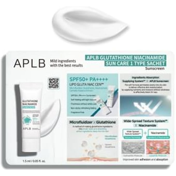 APLB - Glutathione Niacinamide Body 1 Types Sachet - Zonnebrandcrème