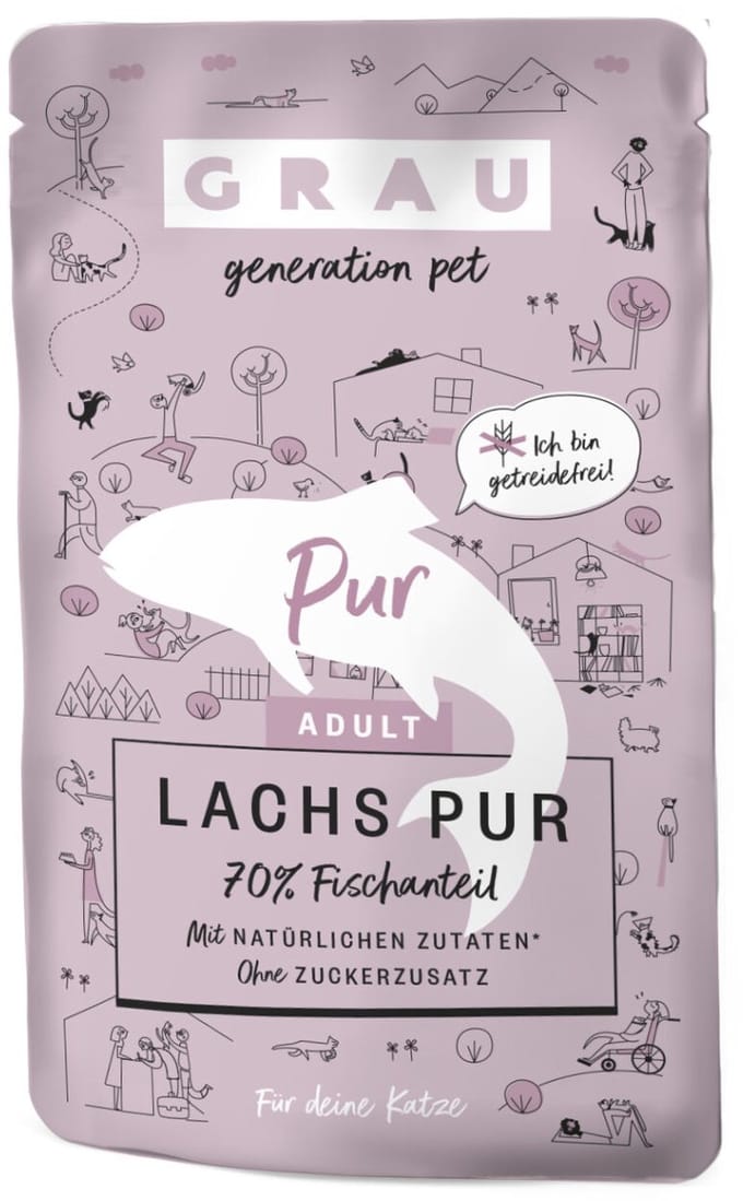 Grau Zalm Puur Pouch - 16 x 125 g