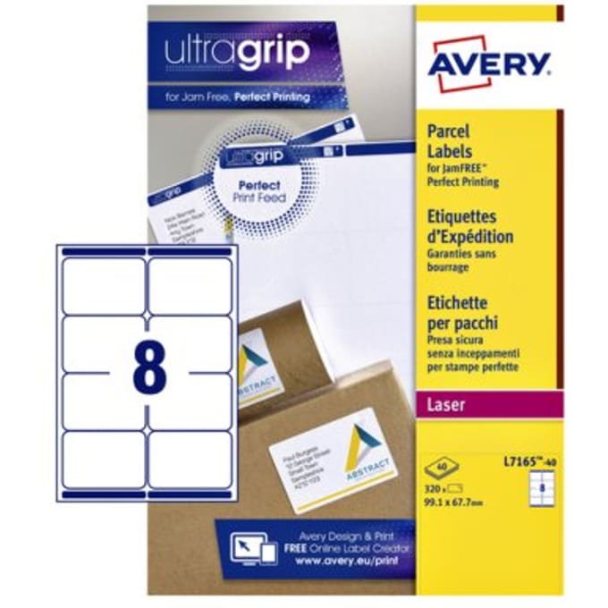Huismerk Avery L7165-40 Laserprinter Etiket 99,1x67,7mm